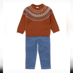 Edgehill Collection Set 24m Fairaisle Sweater And Pants CoOrd